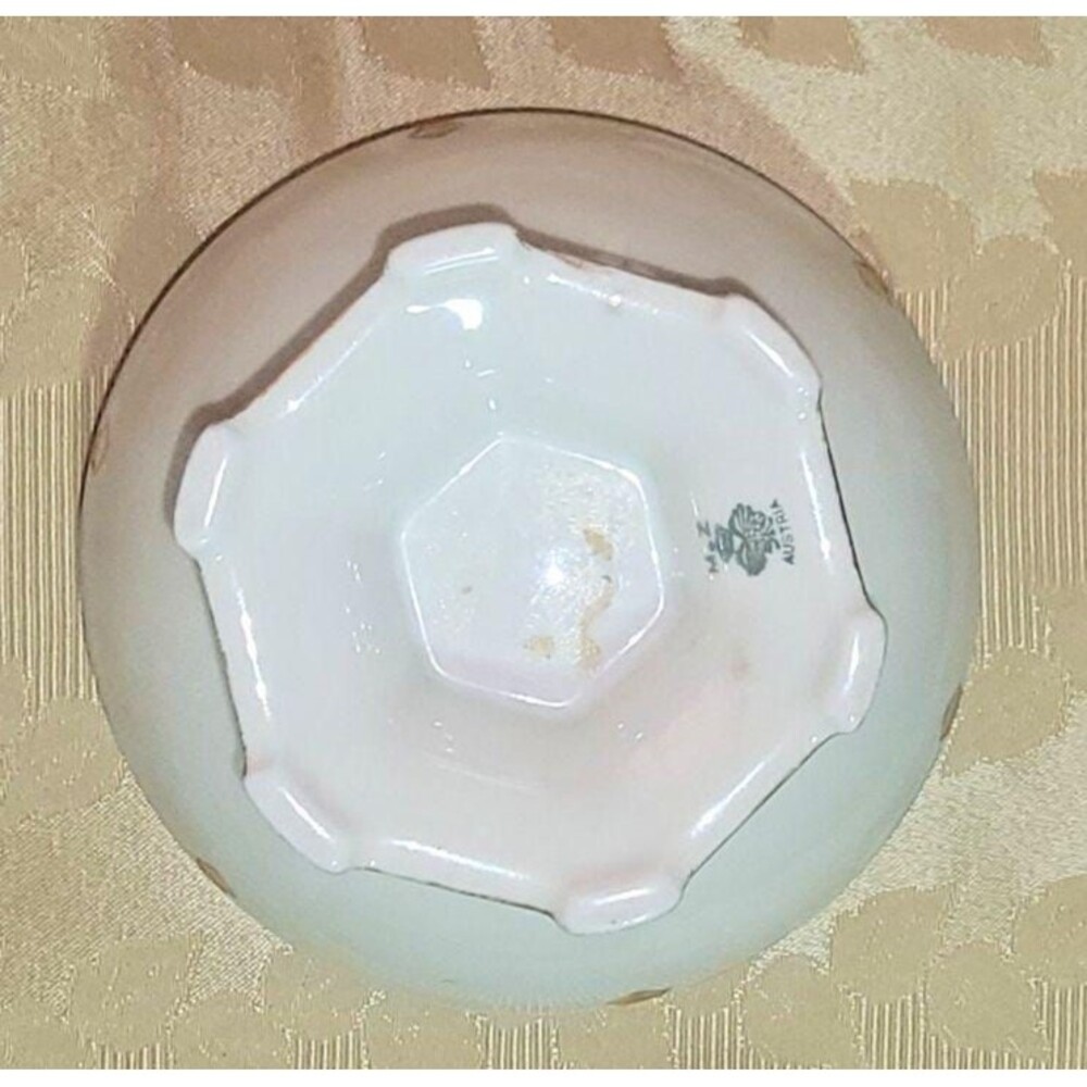 Antique Moritz Zdekauer MZ Altrohlau, Austria Fine Porcelain Pedestal Bowl artsy - Picture 11 of 16